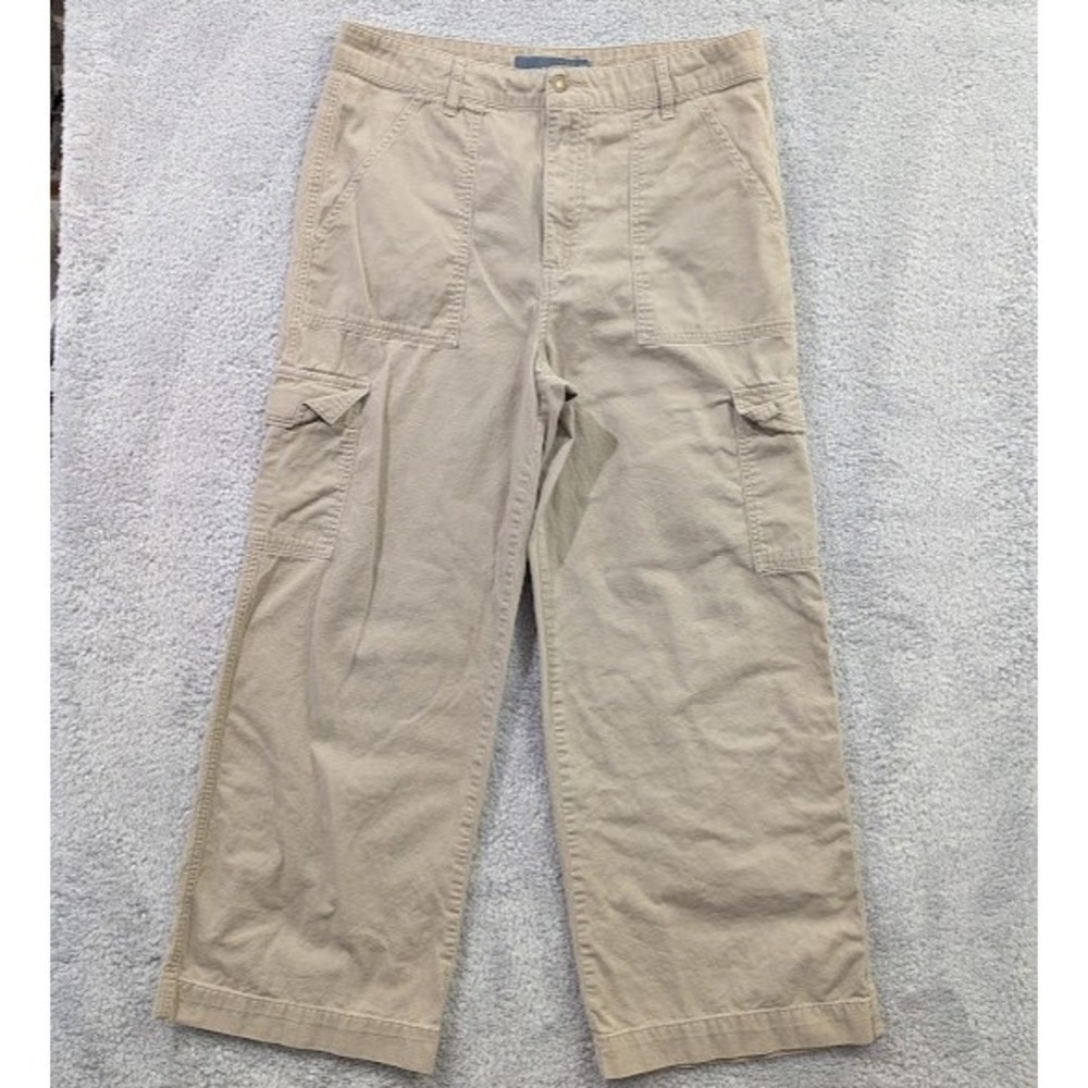 Indigo Rising Cargo Pants Women's 17/18 Khaki Wide Leg High Rise Y2K Streetwear‎